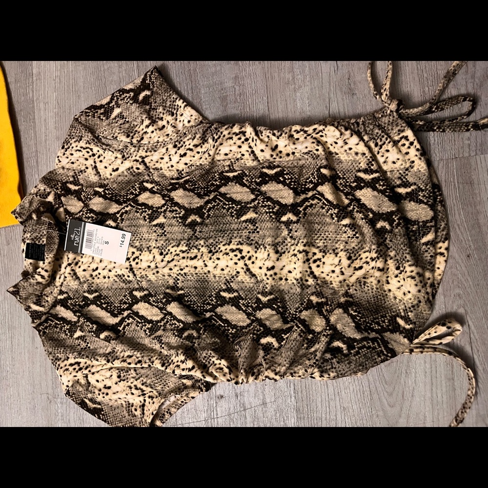 snakeskin top